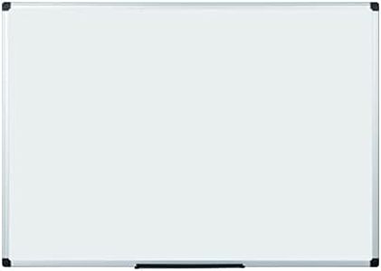 Bi-Office Maya - Pizarra blanca magnética con marco de aluminio, 105 x 75 cm
