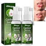 2pcs Mouth Ulcer Spray,Mouth Ulcer Treatment Spray,Canker Relief Spray,Oral Ulcer Sprays,Herbal Mouth Spray to Reduce Bad Breath,Canker Sore Treatment,Ulcer Breath Sprays,Mouth Freshener Spray