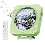 MICOCIOUS Portable CD Player with Bluetooth Desktop CD Player for Home CD Music Players with Remote Control,Timer,Built-in Dual Speakers with LED Display Home Audio Boombox FM Radio (Green)