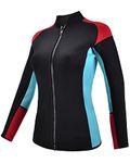 REALON Wetsuits Top Jacket Women Men 2mm Neoprene Long Sleeve Shirt 3mm Front Zipper Vest Wet Suit Keep Warm for Adult Youth Kids Diving Surf Swim Water Sports