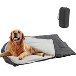 Patioer Dog Sleeping Bag Waterproof Warm Packable Dog Bed Mat with Storage Bag for Pet Indoor Outdoor Travel Camping Hiking, Grey (43''Lx27''W)