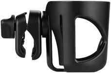 Cup Holder Compatible with Rollators, Medline, Drive Medical Nitro. A Solid Super Secure Fit. 360 Degrees Rotatable. Anti-Shake Spill Resistant. (Black)