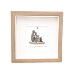 Family Pebble Art Picture Framed Personalised Gift For Mum And Dad