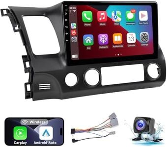 Leadfan Car Stereo Radio for Honda Civic 2006 2007 2008 2009 2010 2011 Wireless Apple CarPlay Android Auto, 10.1 Inch IPS Touch Screen GPS Navigation Bluetooth 5.1 WiFi Backup Camera Split Screen SWC