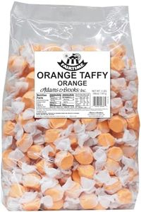 Fairtime Orange Taffy, 3 Pound Bag (Pack of 1) - Individually Wrapped Saltwater Taffy Candy Bulk Pack - Soft and Chewy Candy - for Wedding, Candy Bowl, Party Favors, Birthday Parties or Goodie Bags