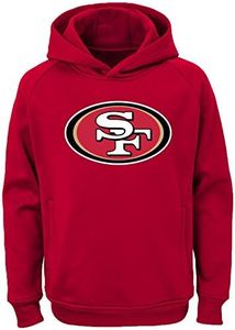 Outerstuff NFL Youth Team Color Performance Primary Logo Pullover Sweatshirt Hoodie (Medium 10/12, San Francisco 49ers)