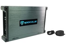 Rockville DBM45 2000W Peak / 500W RMS 4-Channel Marine Amplifier, Class AB, IPX6, Includes Remote, Adjustable Crossover, Silicone Covers - Perfect for Boats and Marine Audio