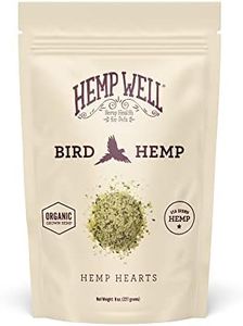 Hemp Well Organic Hemp Hearts for Birds - Reduces Feather Plucking, Promotes Relaxation, Immune Support, Organic, USA Grown, GMO Free – 8 Ounces