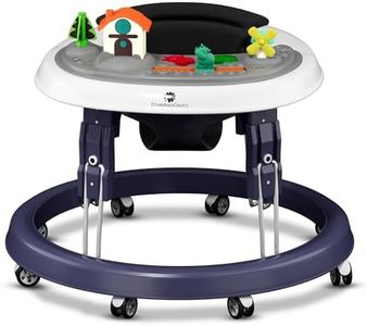 StarAndDaisy Walker for Kids 6 to 24 Months/Baby Walker Boy & Girl with 360° Rotational Wheels, Toy Tray & Padded Seat/Foldable Walker for Kids for 1 Year with Adjustable Height -Blue