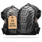 COMFORTGUARD Black Edition Professional Work Knee Pads with Heavy-Duty Foam & Gel Cushion – Adjustable Straps with Easy-Fix Clips – Comfortable Protection – Ideal for Gardening, Flooring, DIY etc.