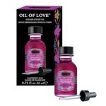 KAMA SUTRA Oil of Love “RASPBERRY KISS” - .75 fl oz (6 bottles) - Kissable Warming Body Topping for Oral Foreplay Fun, Delicious, Lickable Flavor for Couples, Women, and Men. Water-Based.