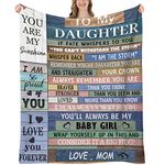 Daughter Gifts from Mom, to My Daughter Blanket, Birthday Gifts for Daughter, Daughter Gifts, Gifts for Daughter from Mom, Gifts for Daughter for Graduation, Christmas, Daughter Blanket 60"x 50"