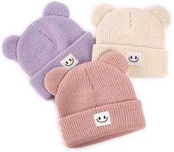 FURTALK Infant Baby Beanie with Bear Ear Cute Winter Hat for Toddler Boys Girls Soft Knitted Cap