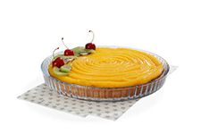 Signoraware Bake 'N' Serve Fluted Bakeware Safe and Oven Safe Glass Dish Tray | Borosilicate Glass Bowl Container | Microwave Oven Safe Baking (1600ml, Set of 1, Clear)