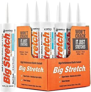 Sashco Big Stretch Acrylic Latex High Performance Caulking Sealant, 10.5 Ounce Cartridge, White (Pack of 12)