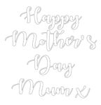 Mother's Day Vinyl Decal perfect for balloons (White)