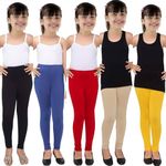 TIK TOK WEARS Girls Leggings for 11-12 Years Pack of Five (5) Pcs