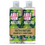 Faith In Nature Wild Rose Shampoo & Conditioner Bundle 400ml x2