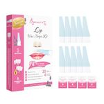 Beauty7 Sensitive Lip Wax Strips Facial Wax Strip Hair Removal 20 pcs with 4 pcs Calming Oil Wipes Wax Strips for Sensitive Skin