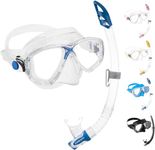 Cressi Marea Vip - Combo Set Marea Mask + Snorkel Mexico Diving and Snorkelling, Transparent/Blue, One Size, Unisex Adult