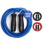 EliteSRS 12Mm Pvc, Muay Thai Power Rope With Dual Ball Bearings 2.0 for Heavy Training (1.5Lb) Blue - 8FT