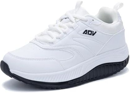 IIV Womens Walking Shoes with Arch Support, Comfortable Plantar Fasciitis Sneakers, Orthotic Nursing Standing Tennis Shoes White US 7.5