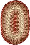 Super Area Rugs Oval 4X6 Rust Red/G