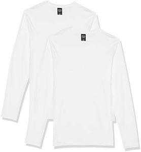 Hanes Men's Long Sleeve Nano Cotton Premium T-Shirt (Pack of 2), White, X-Large