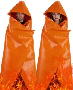 Mondoshop Emergency Fireproof Cloak for Home for Car Safe Fire Escape Cloak for Adults Camping Essentials - Fire Retardant Suits Wrap Body Survival Gear for People