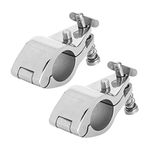 2pcs Boat Hinged Upper Jaw Slide 316 Stainless Steel Marine Hardware Fittings Tip Style Bimini Top Hinge Rail Mount(25mm)