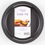 Prochef Teflon Non-Stick Premium Coated Baking Victoria Sponge Cake Sandwich Tin - Diameter 22.5cm/8" - Easy to Clean Coating for all Cakes & Treats - Black