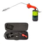 ROCKETFIRE Fire Starter Torch | Perfect Propane Torch Head, Grill Gun, Charcoal Torch | Compatible with Bernzomatic Propane & MAP/PRO Fuels | Tri-Flame Tip | Fuel NOT Included | Case Included | Red