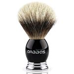 Anbbas Silvertip Badger Shaving Brush,Black Resin & Alloy Design Handle for Men Wet Shaving,Handmade Badger Brush,No Hair Shedding, No Terrible Smell