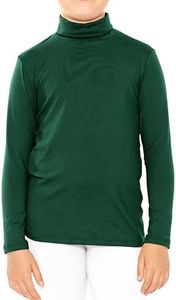 Oh So Soft Girl's Turtleneck Hunter Green Small