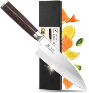 imarku 7-inch Deba Knife, Ultra Sharp Sushi Knife, Ultimate Japanese Kitchen Knife with Stainless Steel Single Bevel, Fish Fillet Knife for Fish Cutting with Ergonomic Handle, Best Christmas Gifts