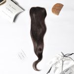 The Indian Extension Company Single Clip Real Human Hair Straight Side Covers Up Patches Extension For Women Girls 18 Inches