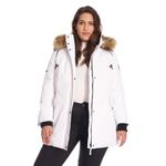 Alpine North Women’s Vegan Down Parka with Faux Fur Hood (Plus Size) - Warm Insulated Winter Coat, Jacket For Women (White, 2X)