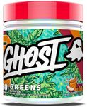 GHOST Greens Superfood Powder, Apple Cider - 30 Servings - 19 Super Greens & Reds, Fruits, Vegetables, Spirulina, & Chlorella, Prebiotics, 10 Billion CFU Probiotic & Digestive Enzymes - Gluten-Free