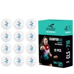 KONEX 40+ Plastic Table Tennis Balls Pack of 12 | High Performance 3-Star ABS TT Balls for Professional Matches and Training | Ideal for Adults & Kids (White)