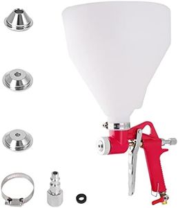 Drywall Wall Painting Sprayer,1.5 Gallon Paint Texture Tool Air Hopper Spray Gun with 3 Nozzle(4.0mm/6.0mm/8.0mm) for Stucco Mud or Popcorn on Walls and Ceiling (Red)