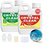 NIUB Crystal Clear Epoxy Resin Kit with Hardener 1L, Art Casting Resin Non-Toxic, Bubble-Free, Self-Leveling –Craft Resin Perfect for Art, Crafts, and DIY Projects