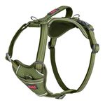 Halti Anatomy Dog Harness with Handle - Padded, Adjustable & Reflective No Pull Dog Harness, 3 Lead Attachment Points including Front Clip, Suitable for Medium Dogs (Size M, Green)