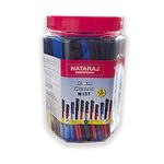 Nataraj Gcm Ball Pen Jar (100 Pc) Glow Classic&Mist Mixed In Jar,Blue