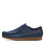 Clarks Men's Shacre Ii Run Shoes Moccasin, Navy Nubuck, Numeric_7