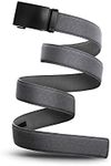 Mission Belt Men's Ratchet Belt - 40mm Swat Black Buckle/Stone Gray Canvas Strap, Medium (Up to 35")