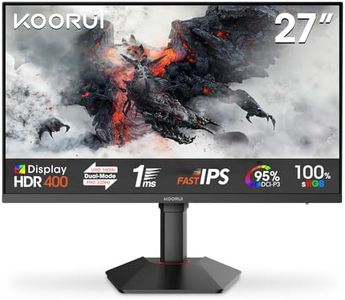 KOORUI G2741L Ecran pc Gamer 27 Pouces, Dual Mode 4K UHD 3840x2160 at 160Hz et FHD at 320Hz Gaming Ecran, Fast IPS 1ms HDR 400, 2xHDMI 2.1 & DP 1.4, Adaptive Sync, Réglable en Hauteur