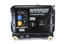 Warrior 6.25kVa Diesel Generator with Wireless Remote, 186cc Engine, 5500 Max Watts, Electric Start, 16L Tank & 12-Hour Run time, Quiet Running at 68dBA & Soundproof Canopy, AVR for Safe Running