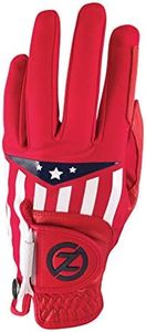 Zero Friction Americana Cabretta Elite Golf Glove, Red, LH, Universal-Fit