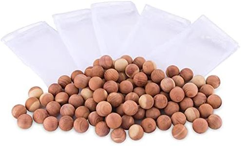 PRAGAT VIEW Natural Red Wood Cedar Balls For Pest Control | Garments | Closets | Wardrobe Fragrance | Clothes Freshener | Moth Protection | Wooden Cedar Balls Combo (10)