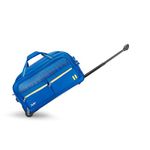 Skybags Muse 46 Liters Polyester 58 cm Medium Size | Stylish Duffel Trolley Bag with Two Wheels, Two Stage Push Button | Premium Zipper, Travel Bag | 3-Year International Warranty - Unisex (Blue)